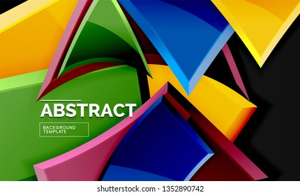 Shiny style geometric background, vector