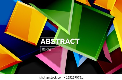 Shiny style geometric background, vector