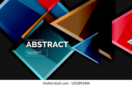 Shiny style geometric background, vector