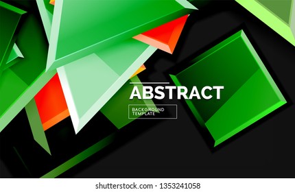 Fondo geométrico brillante, vector