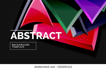 Shiny style geometric background, vector