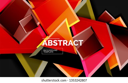 Shiny style geometric background, vector