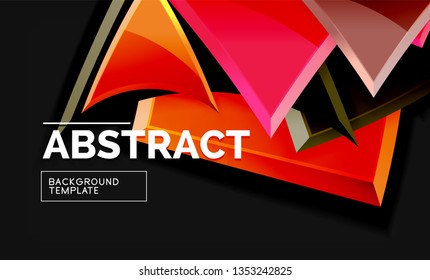 Shiny style geometric background, vector