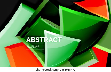 Shiny style geometric background, vector