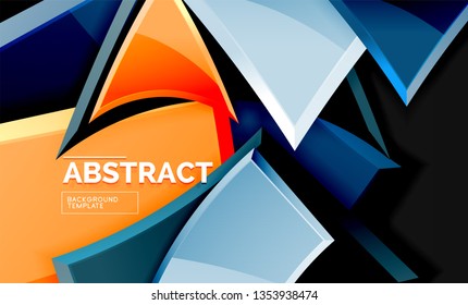 Shiny style geometric background, vector