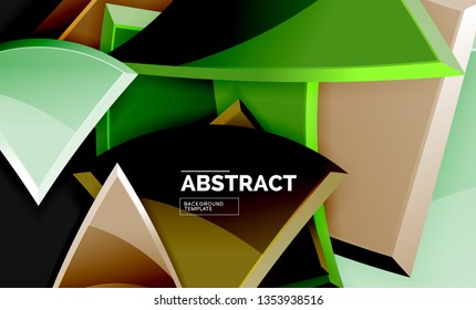 Geometrischer, glänzender Hintergrund, Vektorgrafik