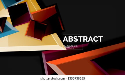 Shiny style geometric background, vector
