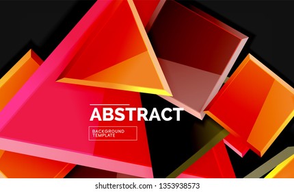Shiny style geometric background, vector