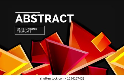 Shiny style geometric background, vector