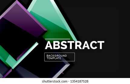 Shiny style geometric background, vector