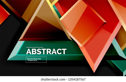 Shiny style geometric background, vector