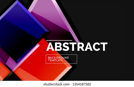 Shiny style geometric background, vector