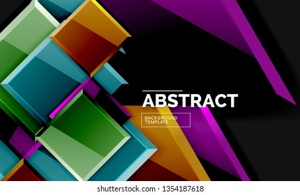 Geometrischer, glänzender Hintergrund, Vektorgrafik
