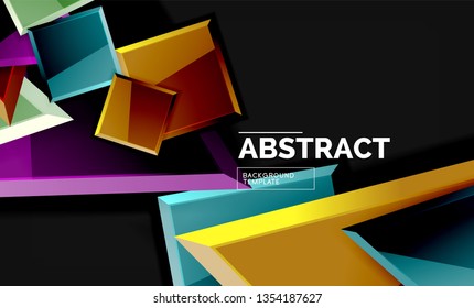 Shiny style geometric background, vector