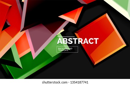 Shiny style geometric background, vector