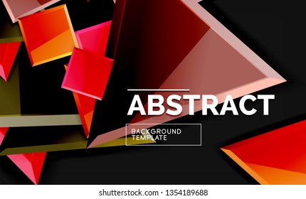 Shiny style geometric background, vector