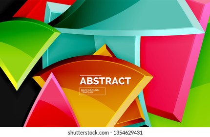 Shiny style geometric background, vector