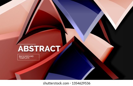Shiny style geometric background, vector