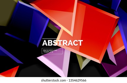 Geometrischer, glänzender Hintergrund, Vektorgrafik