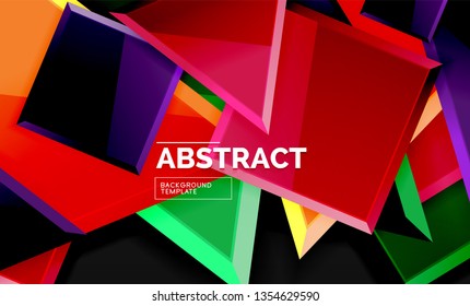 Shiny style geometric background, vector