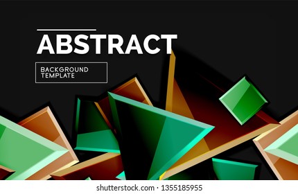 Shiny style geometric background, vector