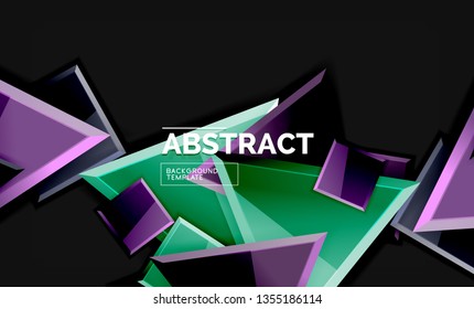 Shiny style geometric background, vector