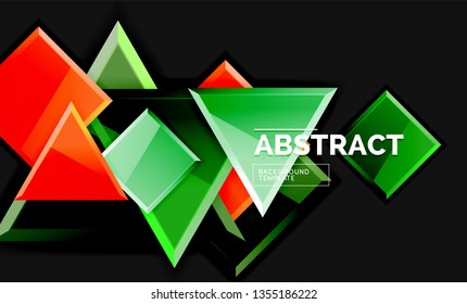 Shiny style geometric background, vector