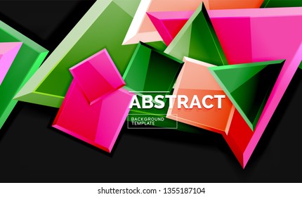 Shiny style geometric background, vector