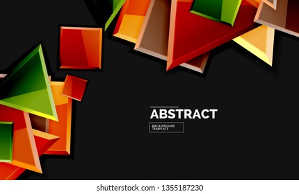 Fondo geométrico brillante, vector