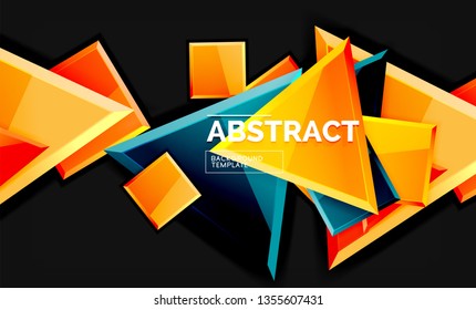 Shiny style geometric background, vector