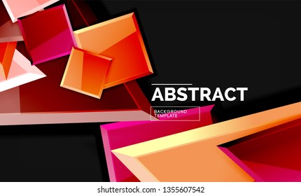 Shiny style geometric background, vector
