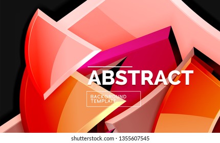Shiny style geometric background, vector
