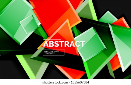 Shiny style geometric background, vector