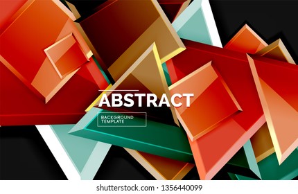 Shiny style geometric background, vector