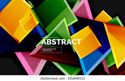 Shiny style geometric background, vector