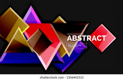 Shiny style geometric background, vector