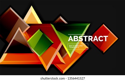 Shiny style geometric background, vector