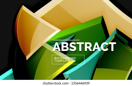 Shiny style geometric background, vector