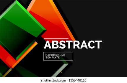 Shiny style geometric background, vector