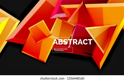 Shiny style geometric background, vector