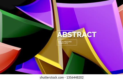 Fondo geométrico brillante, vector