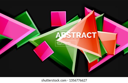 Fondo geométrico brillante, vector