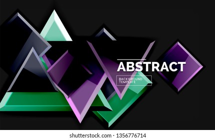 Shiny style geometric background, vector