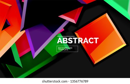 Shiny style geometric background, vector