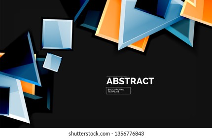 Fondo geométrico brillante, vector
