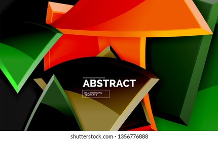 Shiny style geometric background, vector