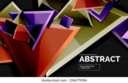 Shiny style geometric background, vector