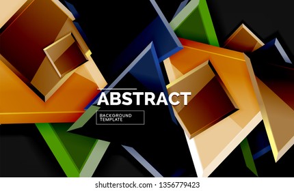 Fondo geométrico brillante, vector