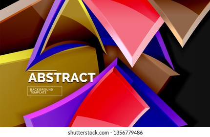 Shiny style geometric background, vector