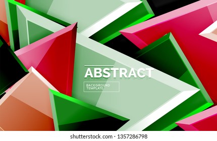 Shiny style geometric background, vector